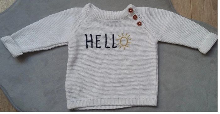 pull tape à l'oeil "hello" 3 mois état neuf