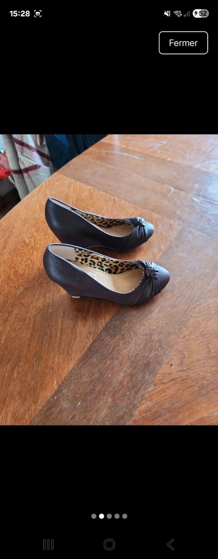 Escarpins mocassins talons compensé 8 cm - photo numéro 2
