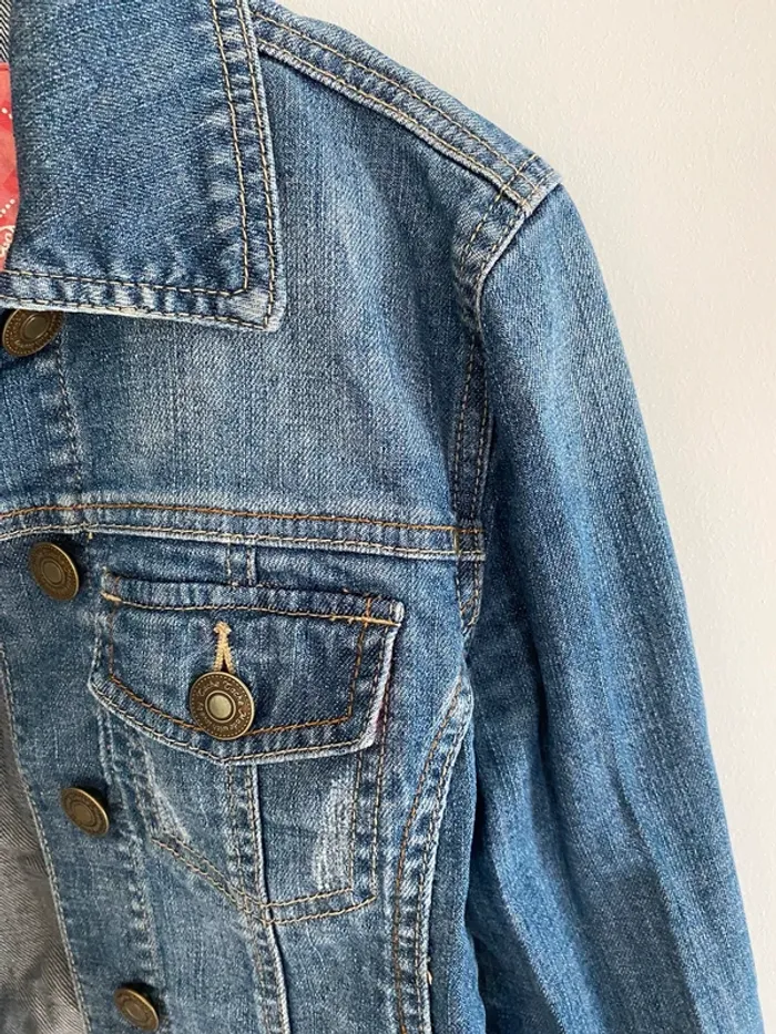 Veste en jeans cache cache bleu - photo numéro 2