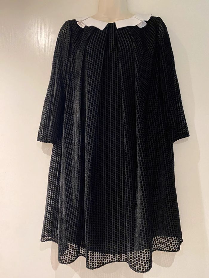 Claudie Pierlot, robe noire blanche plumetis chic - photo numéro 7
