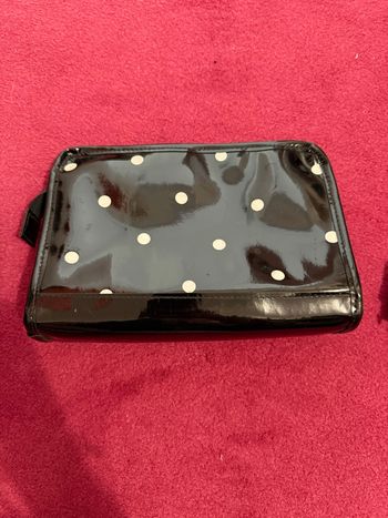 Trousse femme, Lancôme, vernis noir, pois blanc