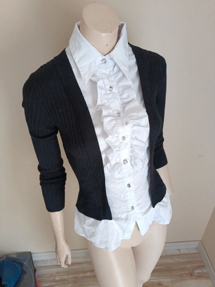 Haut femme pull chemise 2 en 1 - photo numéro 3