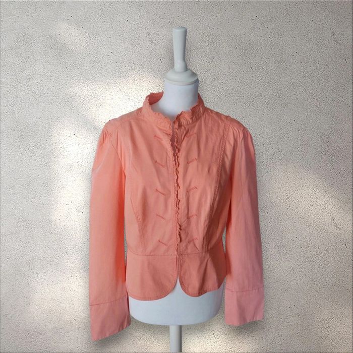 Veste en coton couleur corail Camaïeu taille M