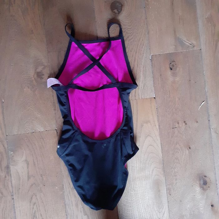 Maillot de bain noir rose 14 ans decathlon - photo numéro 2