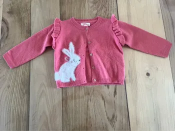 🌷 Gilet rose 12 mois – Du Pareil au Même 🐇