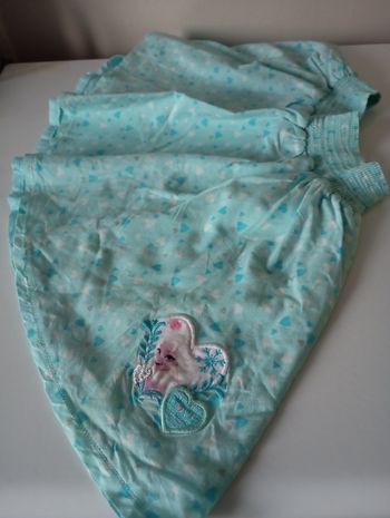 Jupe 4/5 ans. Coton bleu  turquoise blanc argenté . Disney Elsa Reine des neiges. Parfait état