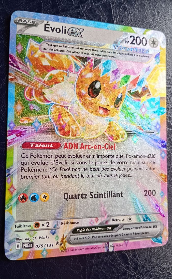 Carte pokémon Évoli Ex 075131 Évolutions Prismatiques 🇫🇷 - photo numéro 2