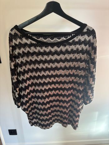 Top Morgan noir doré