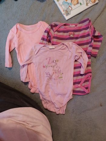 Lot body bodies 6 mois manche longue