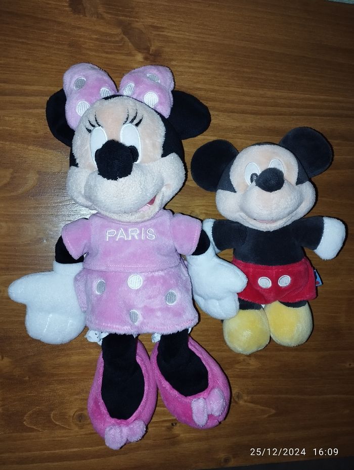 Peluche Mickey et Minnie - photo numéro 2
