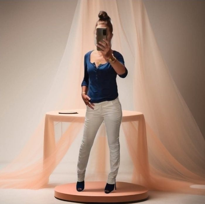 Pantalon blanc droit femme