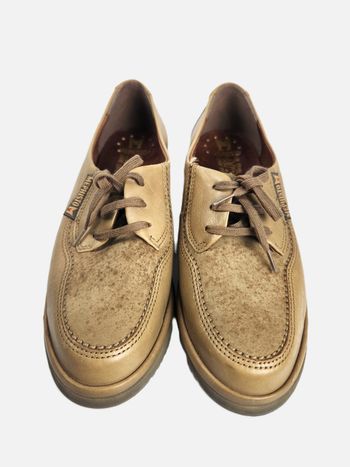 Chaussures Mephisto Femme Cuir Beige Compensées Pointure 37 US 6.5 à Lacets