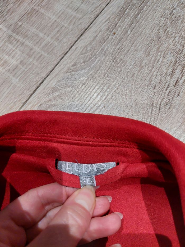 blouson suédine rouge - photo numéro 2