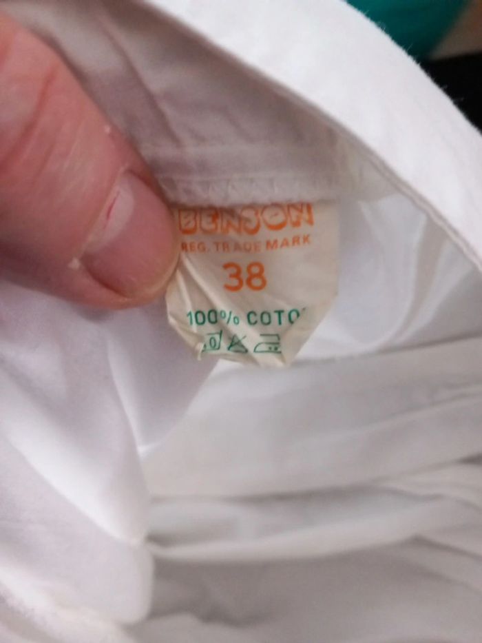 🚪pantalon/ pantacourt blanc coton T38 - photo numéro 4