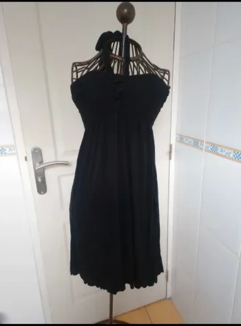 Jolie petite robe noir bandeau d'été femme camaïeu taille S/36