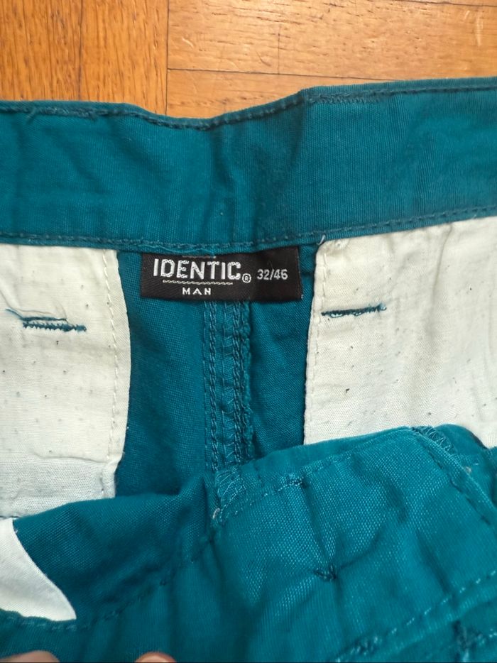 Short cargo homme turquoise, neuf sans étiquette, taille 42 - photo numéro 2