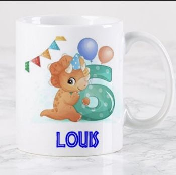 Mug dinosaure anniversaire