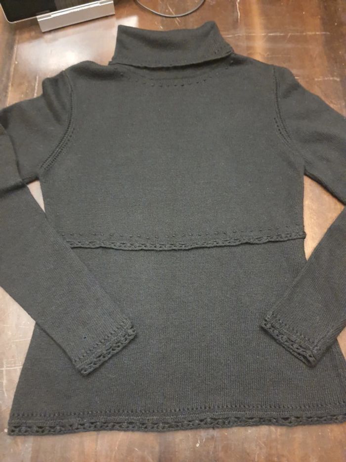 Pull col roulé noir Matin Blanc taille 3 (38/40) - photo numéro 10