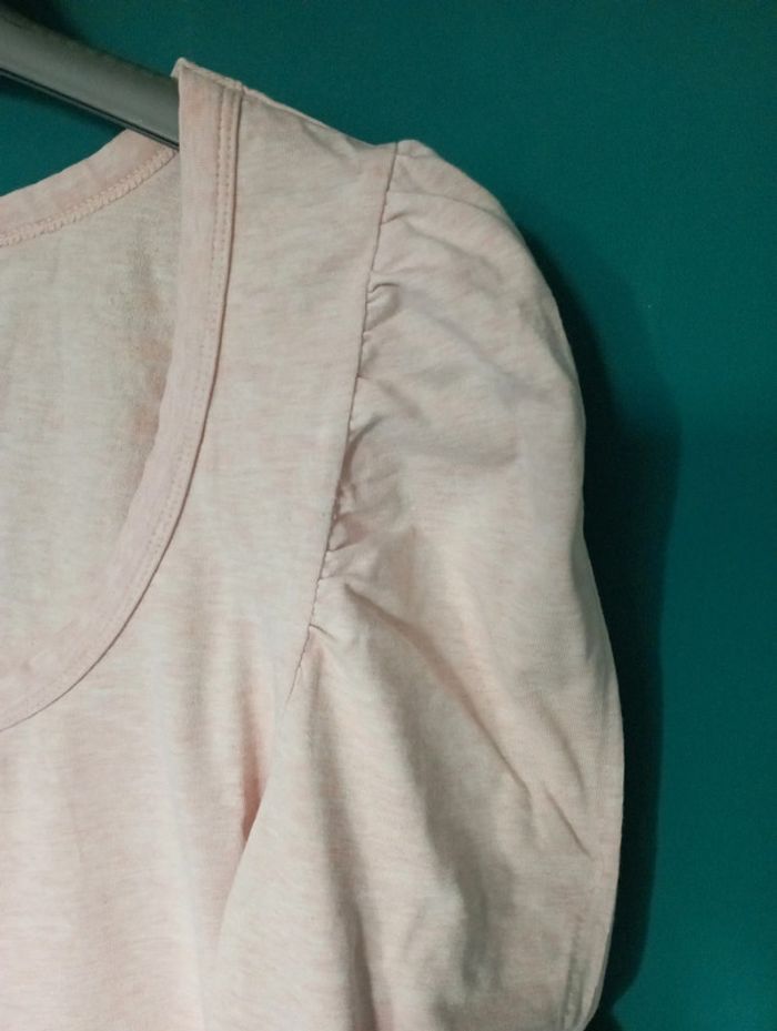 Tee shirt coton abricot - photo numéro 2