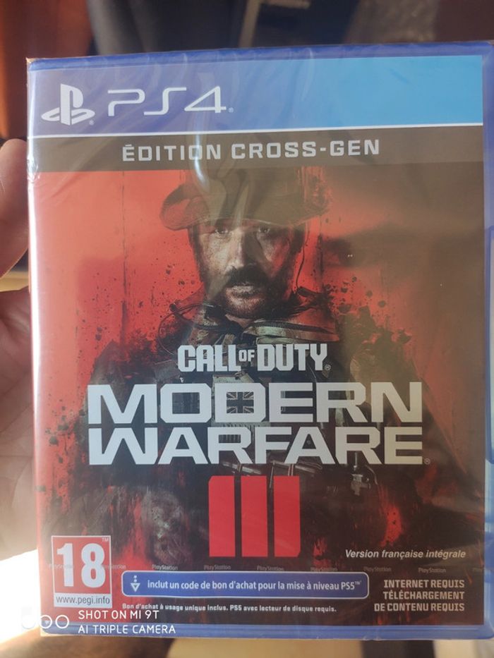 Jeu PS4 call of duty modern Warfare
