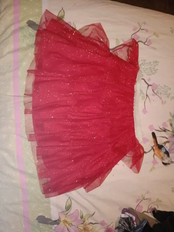 Jupe rouge paillettes in extenso 14 ans