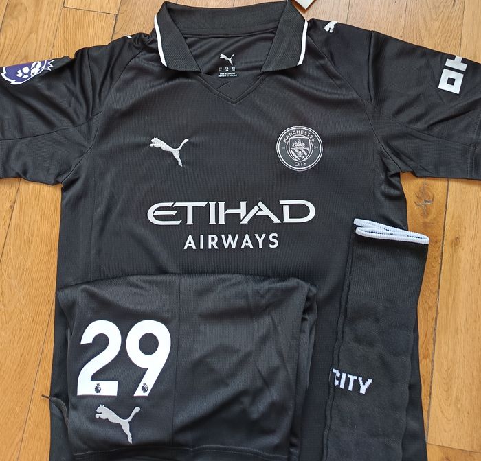 Maillot Cherki taille 12 ans Manchester City noir extérieur 2026 - photo numéro 3