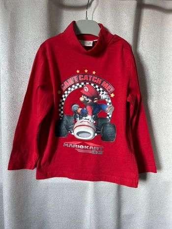 Sous pull rouge mario 5 ans Nintendo 