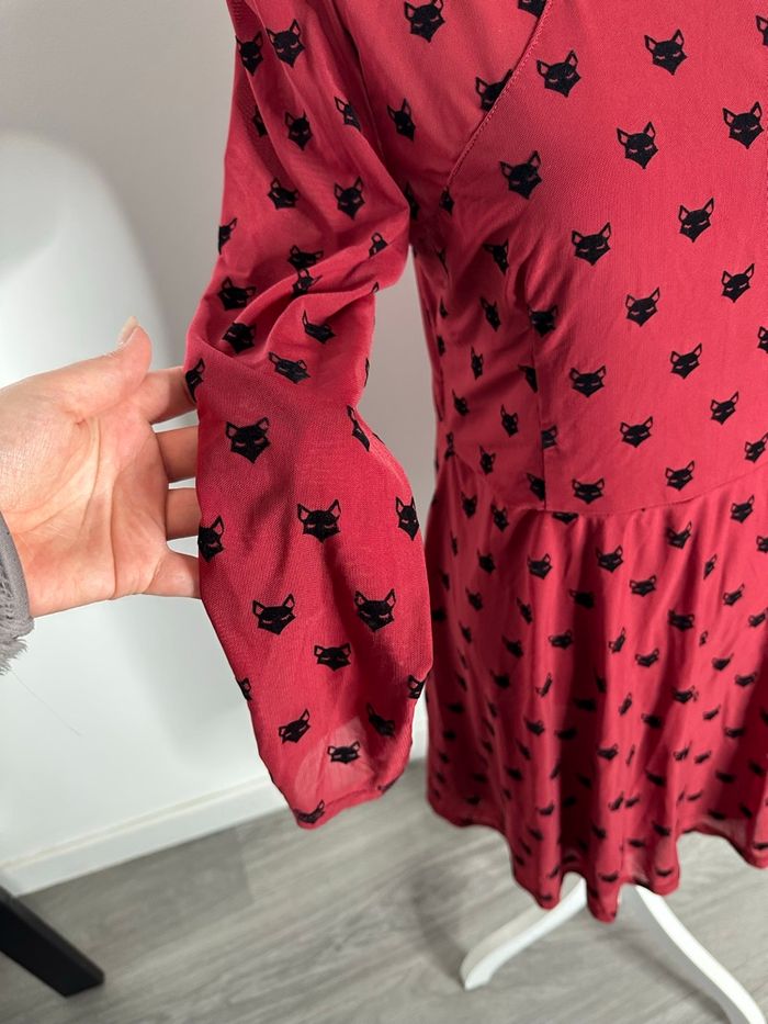 Robe tulle mesh renard noir et rouge bordeaux Migle + Me T40 L - photo numéro 4