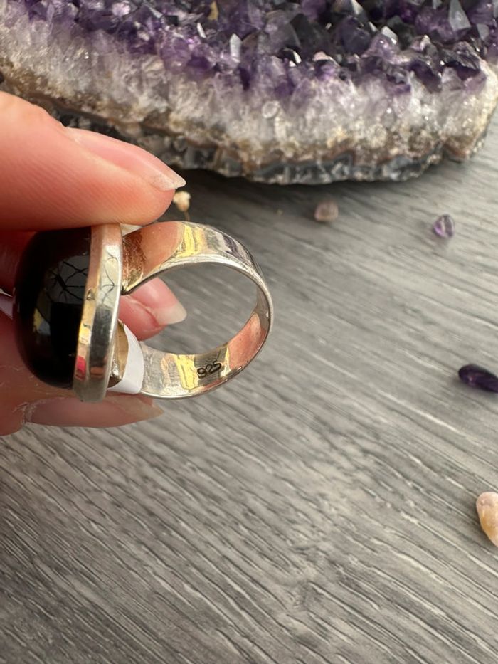 Bague en argent et Améthyste véritable - Pierre véritable - photo numéro 6