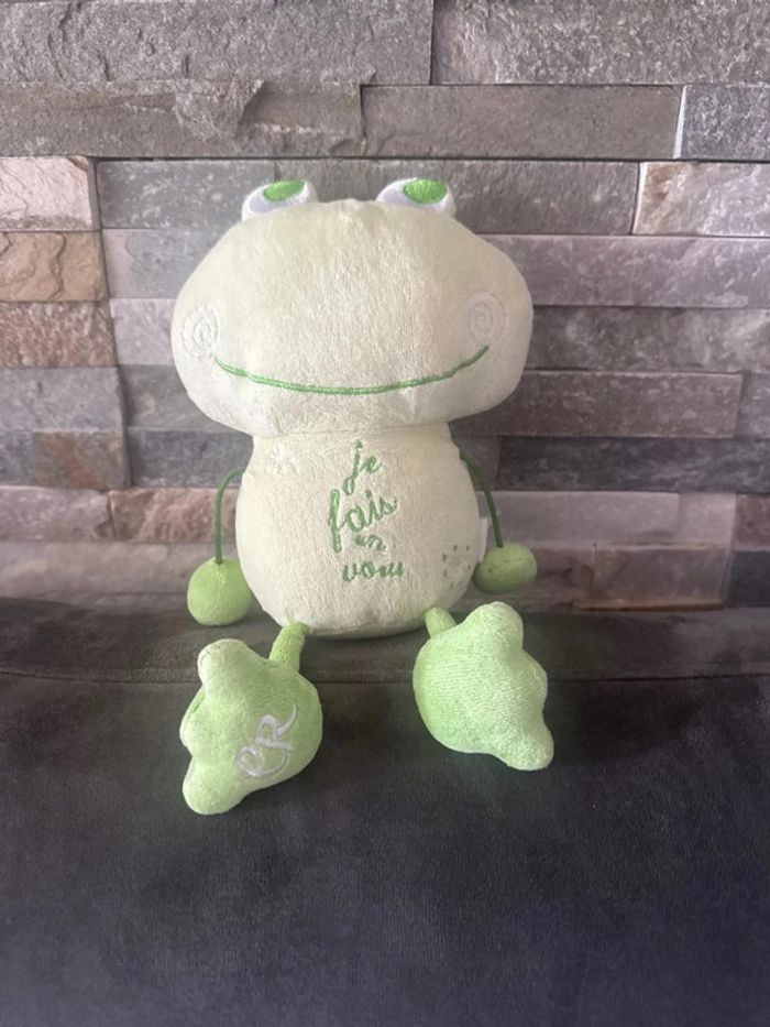 Peluche grenouille cadet Rousselle - photo numéro 2