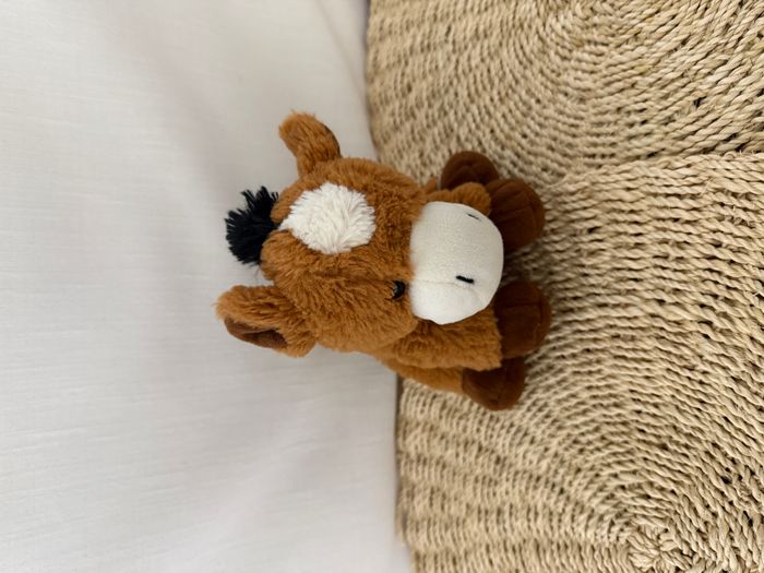 Doudou pantin ferme cheval marron HISTOIRE D'OURS - photo numéro 3