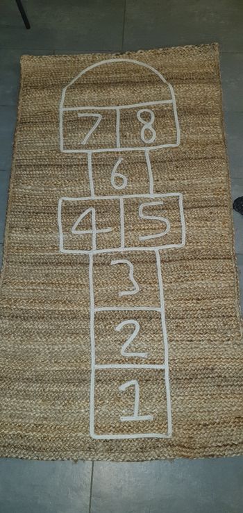 Tapis marelle en jute