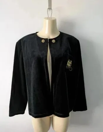 Veste en velours broderie dorée - Marc Orian - taille 44/46