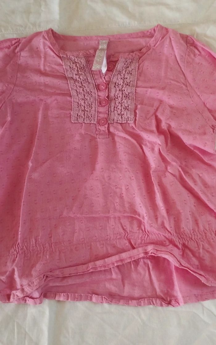 Haut chemise rose