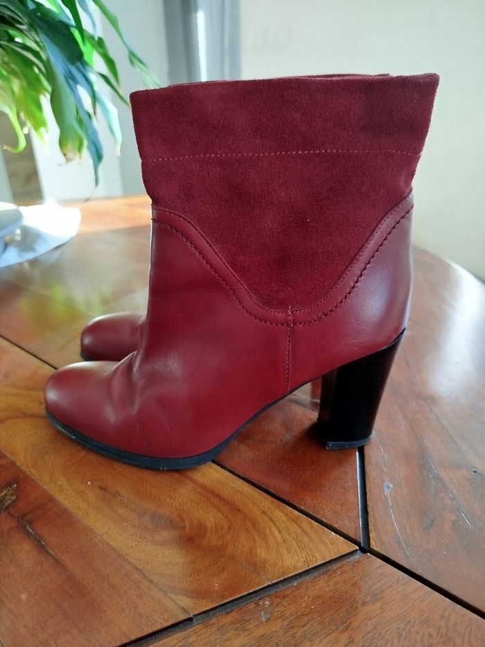 Bottines André rouge. Taille 38 - photo numéro 2