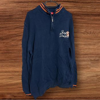 Sweat homme bleu marine/orange, Tissaia - XXL