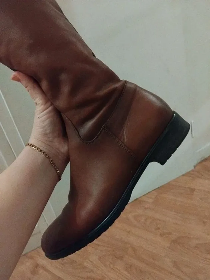 Bottes 👢 femme en vrai cuir 38 - photo numéro 10