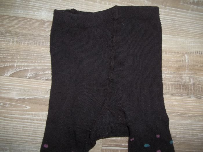 Collant marron à pois bleus et roses Tex 4/5 ans - photo numéro 3