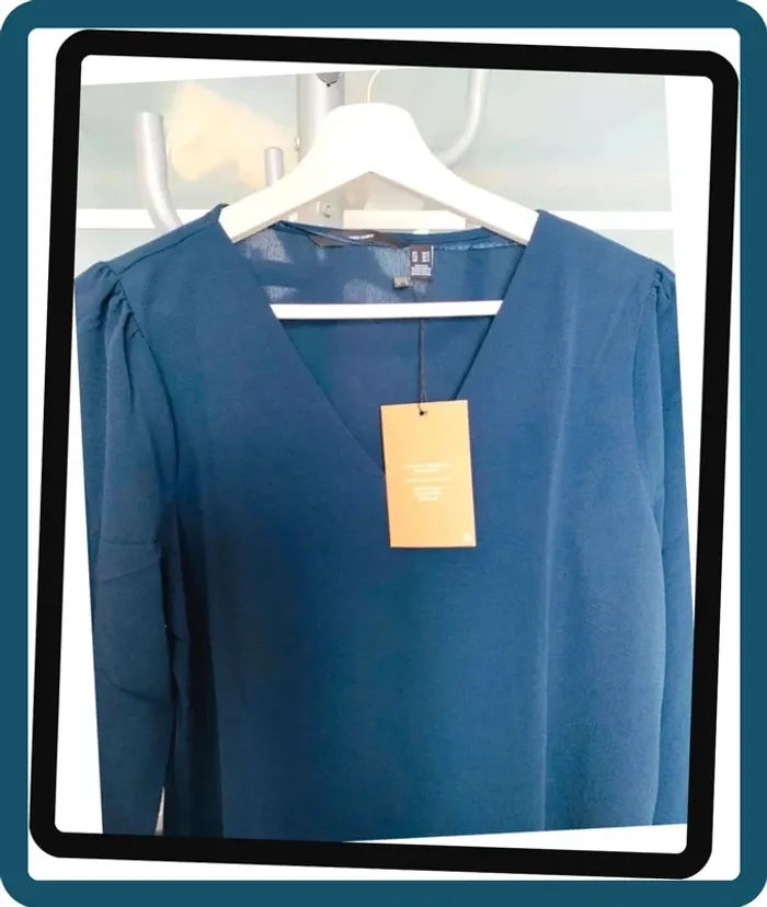 Blouse en Mousseline Marine Vero Moda T/M - photo numéro 2