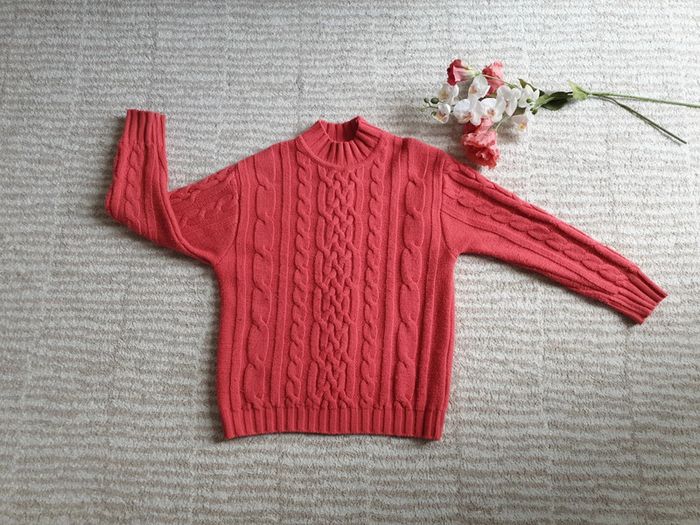 Pull col cheminée 52% laine