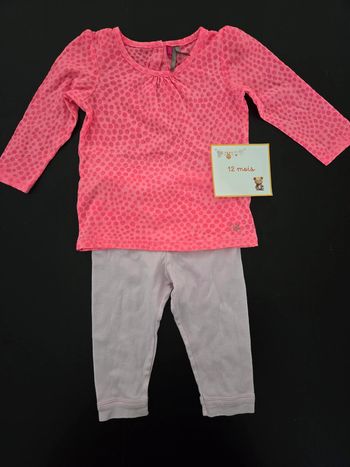 Ensemble legging et haut manches longues fille 12 mois