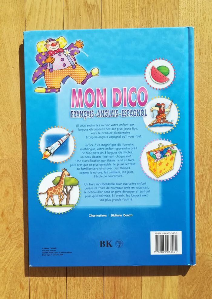 Livre Mon dico Français/Anglais/Espagnol - V92B - photo numéro 3