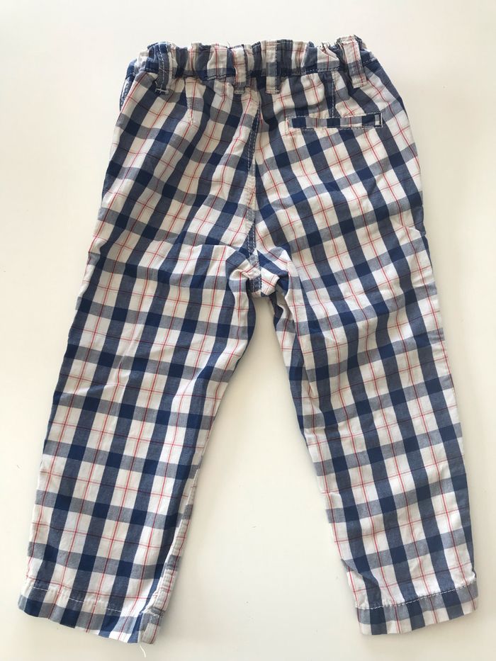 Pantalon bébé à carreaux 9-12M - photo numéro 2