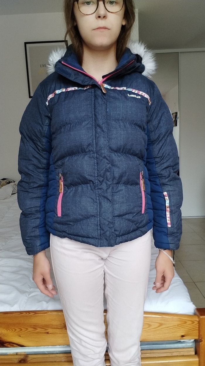 Manteau doudoune hiver bleu marine pour fille - photo numéro 2