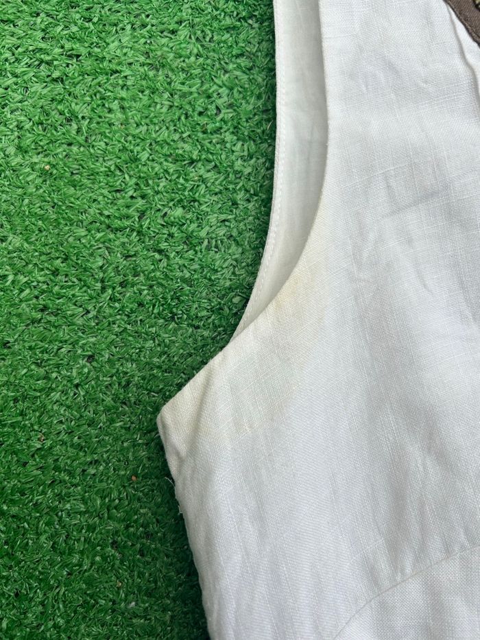 Robe en lin blanche Armand Thiery M 38 col bijoux - photo numéro 5