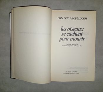 📚 édition collector rare les oiseaux se cachent pour mourir seulement 8 eur 📚