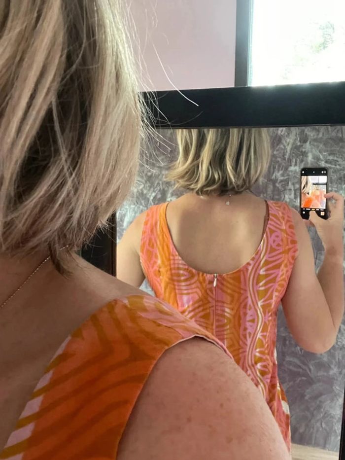 Superbe robe été chic orange - photo numéro 3