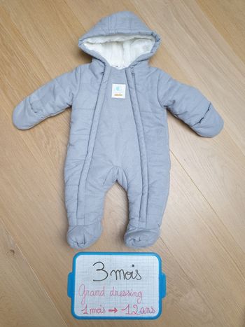 Combinaison pilote fourrée taille 3 mois