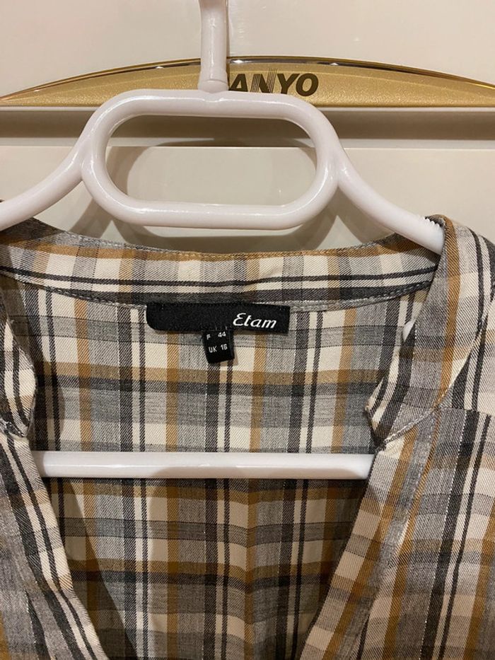 Blouse grise/argentée, rayée , Etam - photo numéro 2