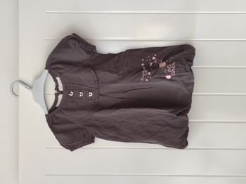 Belle robe boule bébé fille 9 mois – rose & anthracite – très bon état